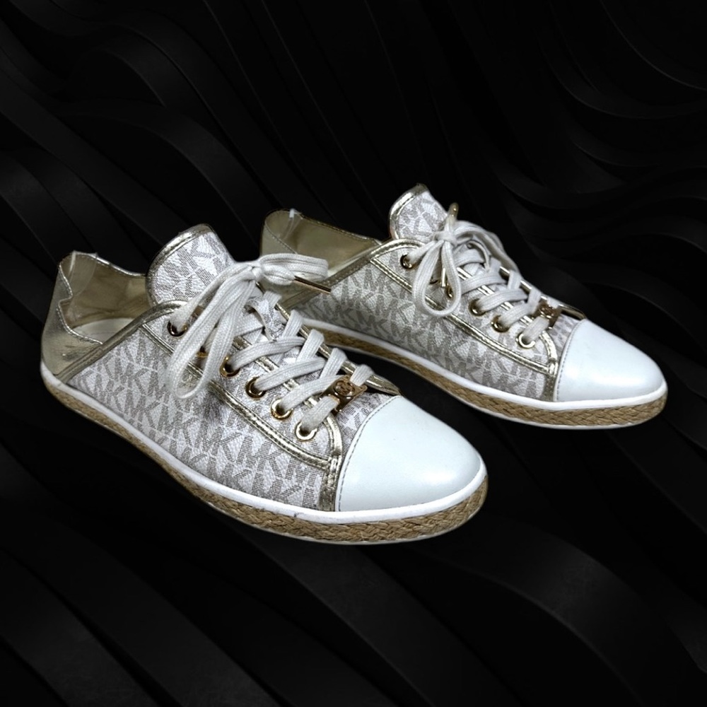 Michael Kors Kristy Monogram Canvas Espadrille Sneakers